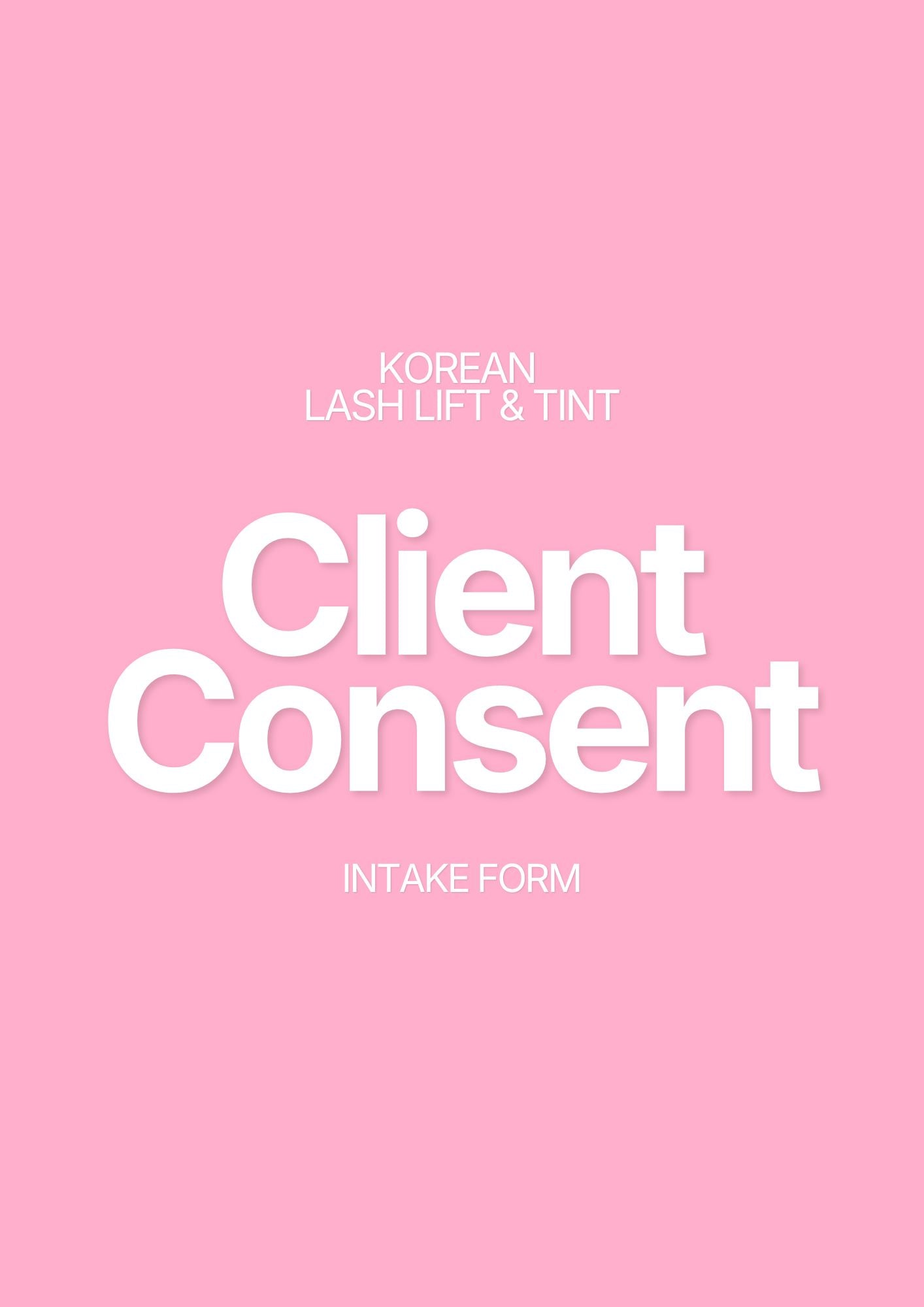 Korean Lash Lift & Tint Client Intake Form (PDF)