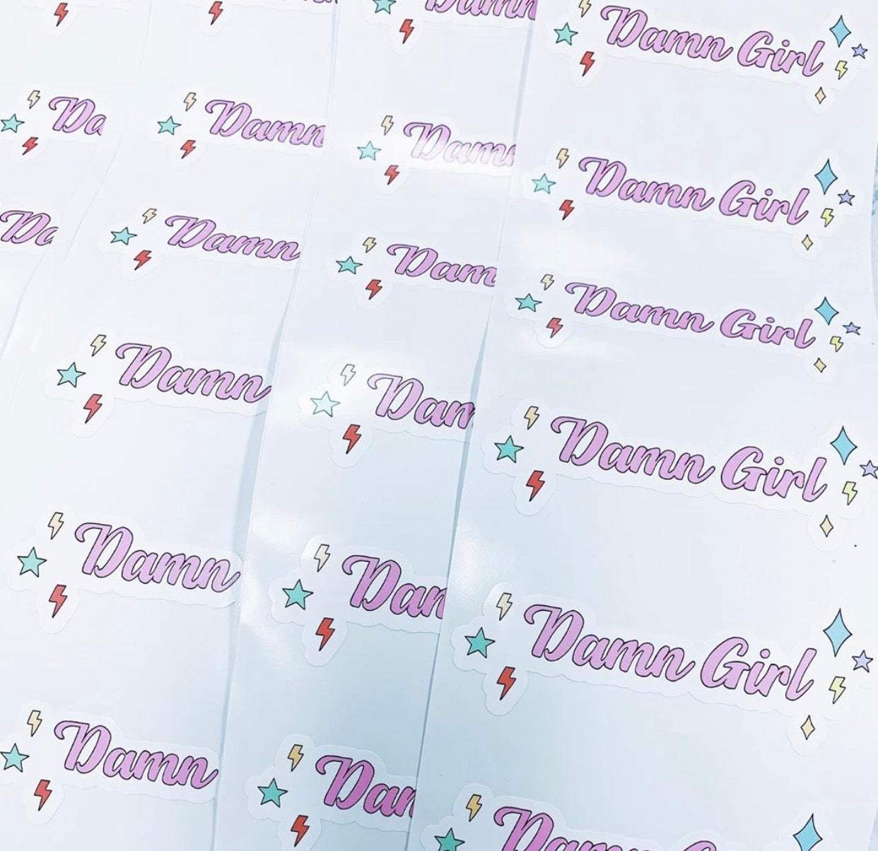 Damn Girl Sticker